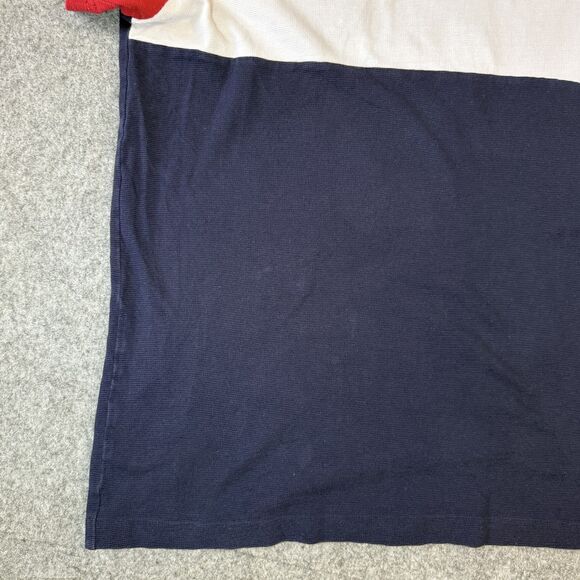 Lacoste Sport Shirt Mens 2XL Red White Navy Blue Colorblock Crewneck Tee Logo - Picture 5 of 9